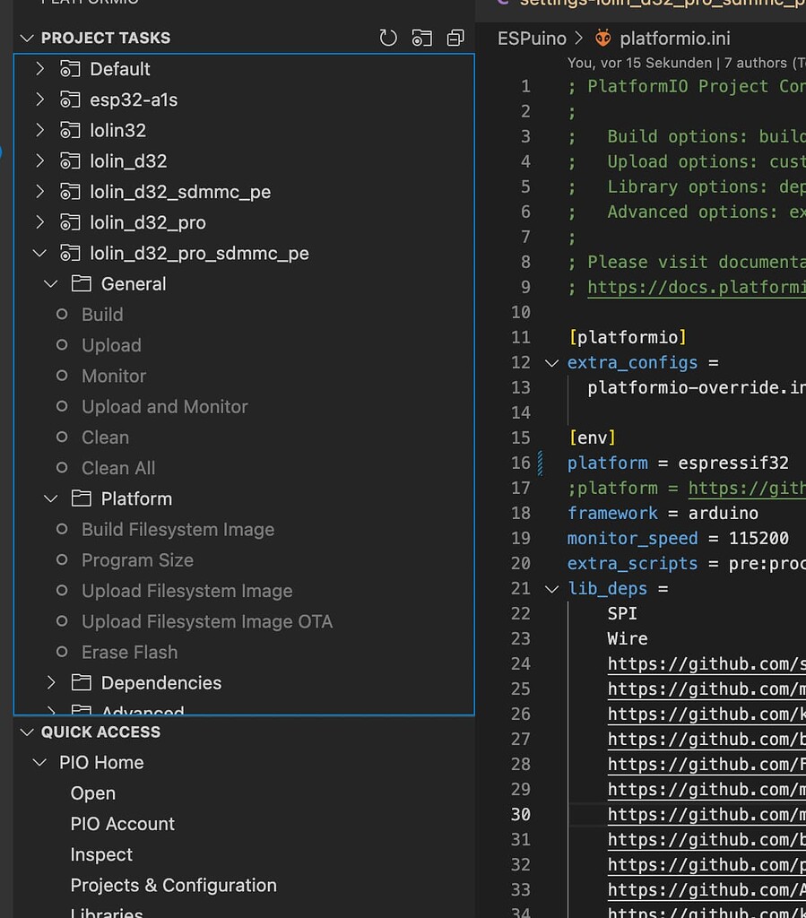 Problem mit Visual Studio Code / Platformio - Entwicklungsumgebung ...