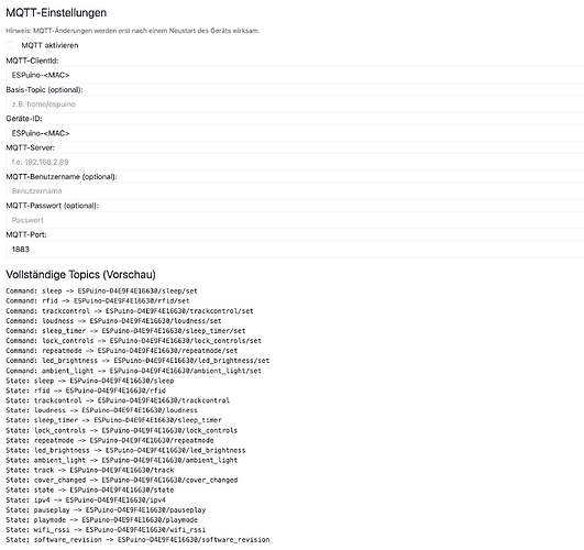 MQTT-Einstellungen